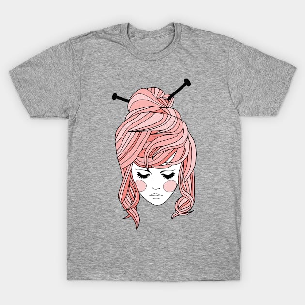 Knitter Girl T-Shirt by Wild Hunt